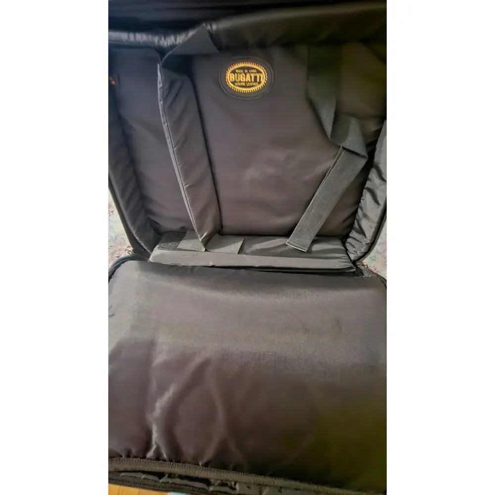 Bugatti Computer Shoulder Bag Briefcase Black Leather 15